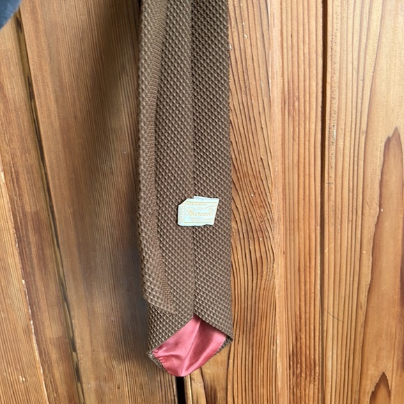 Vintage brown waffled tie - Picture 3 of 4